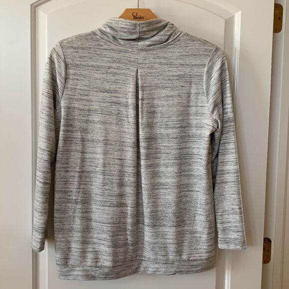 Eddie Bauer Cowl neck Pullover workout Top Shirt Super Soft comfy Gray Size M - Picture 3 of 5